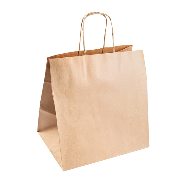 SACS SOS TRAITEUR AVEC ANSES  90 G/M2 26+20x27 CM NATUREL KRAFT (250 UNITÉ)