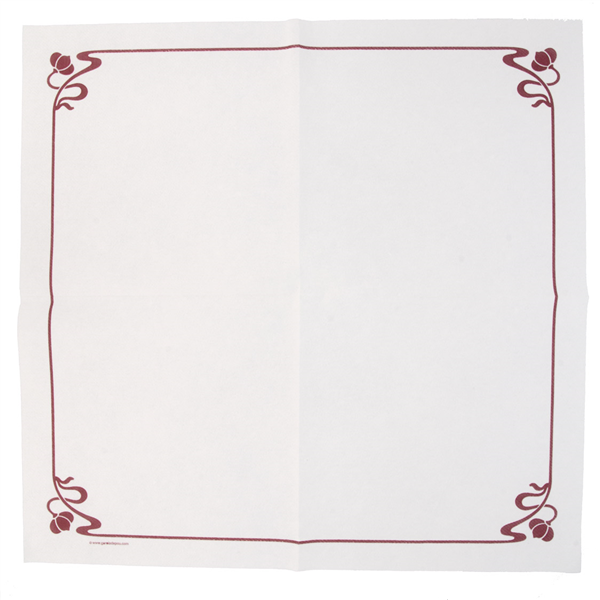 SERVIETTES "ROUGE"  45 G/M2 40x40 CM BLANC AIRLAID (700 UNITÉ) - Garcia de Pou