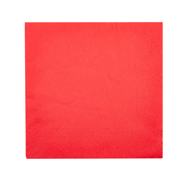 SERVIETTES ECOLABEL 2 PLIS  18 G/M2 39x39 CM ROUGE OUATE (1600 UNITÉ) - Garcia de Pou