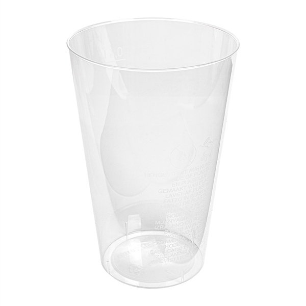 VERRES INJECTÉS 400 ML Ø 8,5/6x13 CM TRANSPARENT PS (500 UNITÉ) - Garcia de Pou