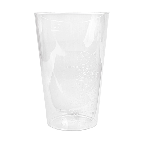 VERRES INJECTÉS 400 ML Ø 8,5/6x13 CM TRANSPARENT PS (500 UNITÉ) - Garcia de Pou