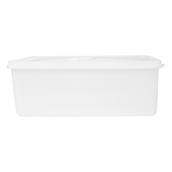 RÉCIPIENT ALIMENTS + COUVERCLE INCORPORÉ 3150 ML 26x18x10 CM BLANC PP (1 UNITÉ) - Garcia de Pou