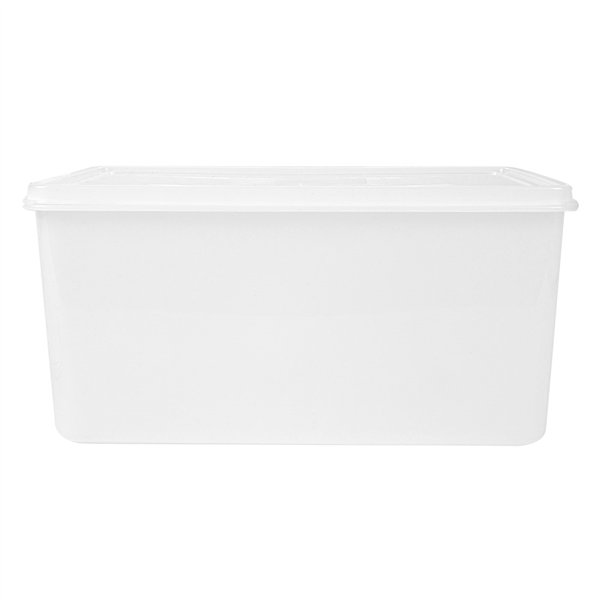 RÉCIPIENT ALIMENTS + COUVERCLE INCORPORÉ 6750 ML 30x20x15 CM BLANC PP (1 UNITÉ) - Garcia de Pou