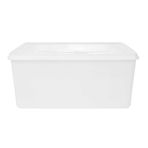 RÉCIPIENT ALIMENTS + COUVERCLE INCORPORÉ 9650 ML 34,5x23x16 CM BLANC PP (1 UNITÉ) - Garcia de Pou