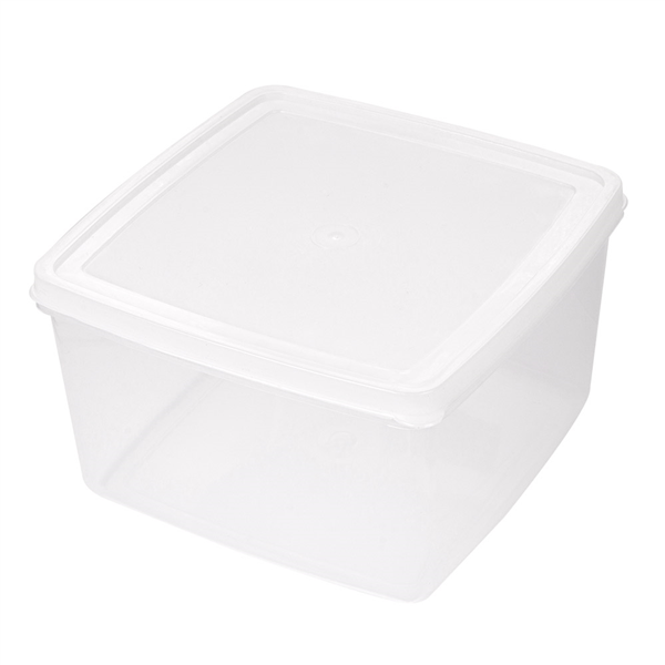 RÉCIPIENT ALIMENTS + COUVERCLE INCORPORÉ 2500 ML 18,5x18,5x11 CM BLANC PP (1 UNITÉ) - Garcia de Pou