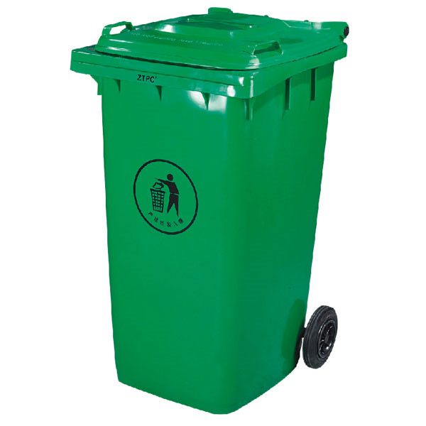 CONTENEUR AVEC COUVERCLE, 2 ROUES 240 L 101,5x59x74 CM VERT HDPE (1 UNITÉ) - Garcia de Pou