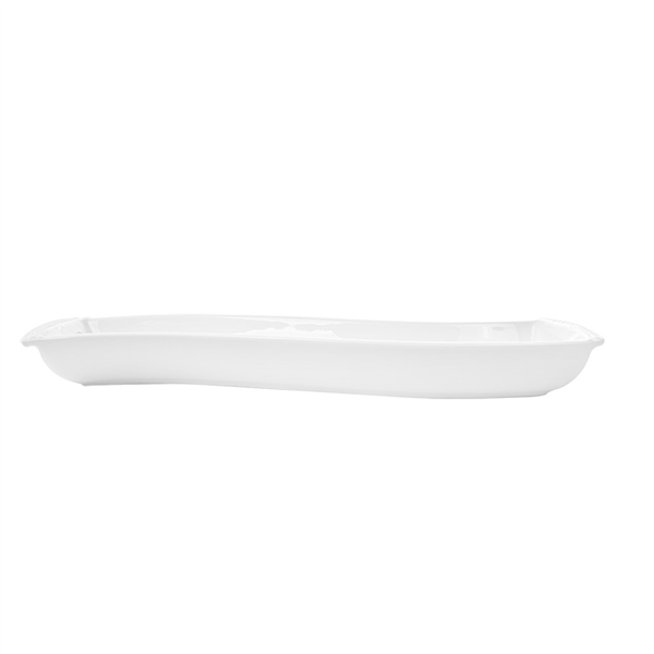 PLATEAUX FORME "S"  30,5 CM BLANC PORCELAINE (6 UNITÉ) - Garcia de Pou