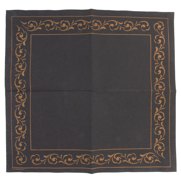 SERVIETTES ECOLABEL "DOUBLE POINT - TROYA" 18 G/M2 40x40 CM NOIR OUATE (1200 UNITÉ) - Garcia de Pou