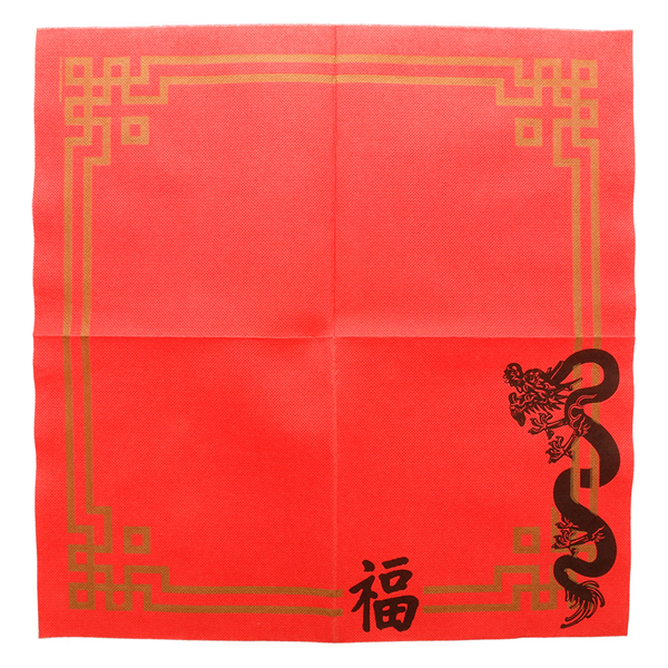 SERVIETTES ECOLABEL "DOUBLE POINT - CHINA" 18 G/M2 40x40 CM ROUGE OUATE (1200 UNITÉ) - Garcia de Pou