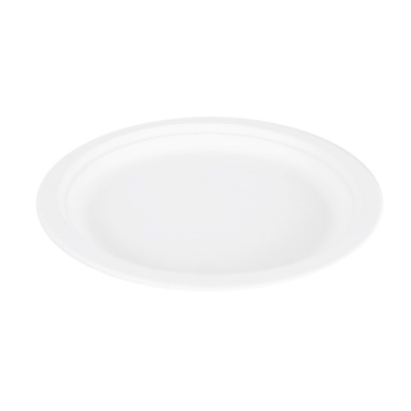 ASSIETTES BIONIC  Ø 18x1,8 CM BLANC BAGASSE (1000 UNITÉ)
