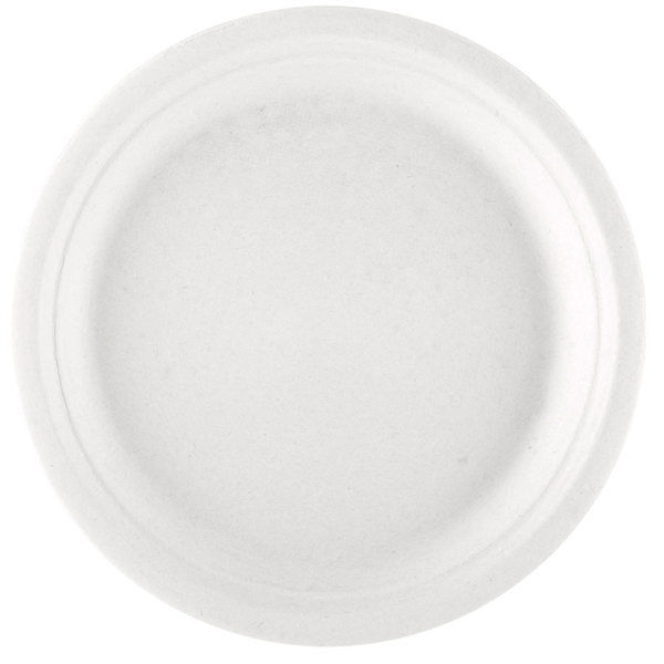 ASSIETTES "BIONIC"  Ø 23x2 CM BLANC BAGASSE (1000 UNITÉ) - Garcia de Pou