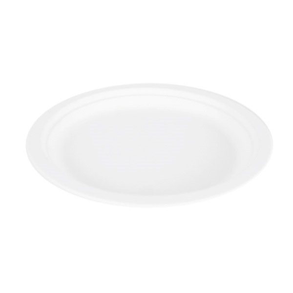 ASSIETTES "BIONIC"  Ø 23x2 CM BLANC BAGASSE (1000 UNITÉ) - Garcia de Pou