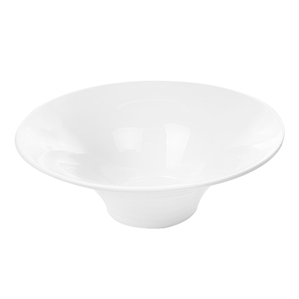 BOLS STRIÉS 1250 ML Ø 25,5x8,9 CM BLANC PORCELAINE (2 UNITÉ) - Garcia de Pou