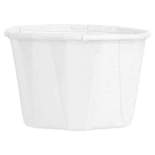 POTS TRAITEUR PLISSÉ 45 ML (1,5 oz) 80 G/M2 Ø5/3,6x3,1 CM BLANC PARCH.INGRAISSABLE (250 UNITÉ) - Garcia de Pou