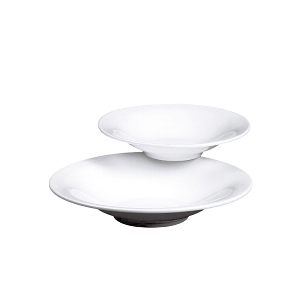 ASSIETTES CREUSES  Ø 28 CM BLANC PORCELAINE (12 UNITÉ) - Garcia de Pou