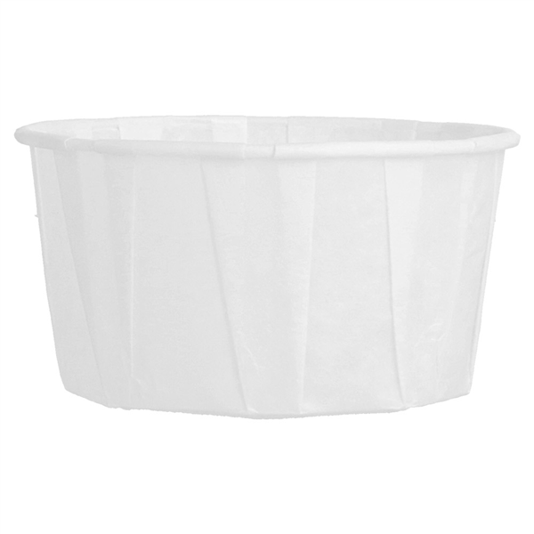 POTS TRAITEUR PLISSÉ 100 ML (3,2 oz) 80 G/M2 Ø6,6/5x4,2 CM BLANC PARCH.INGRAISSABLE (250 UNITÉ) - Garcia de Pou