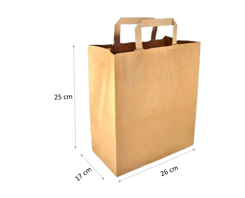 Sac Papier Kraft personnalisé 26x17x25cm -70grs