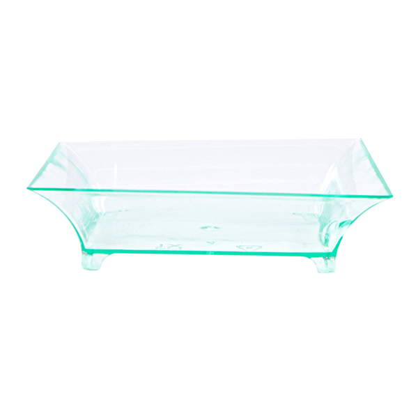 MISES EN BOUCHE RÉUTILISABLES "CARRÉ"  6,3x6,3x1,5 CM VERT D"EAU PS (720 UNITÉ) - Garcia de Pou