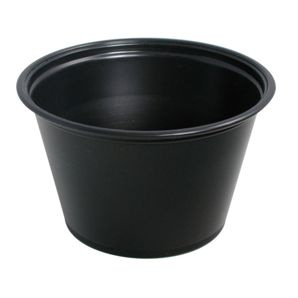 PETITS POTS MICRO-ONDABLES 120 ML Ø7,4x4,6 CM NOIR PP (2500 UNITÉ) - Garcia de Pou