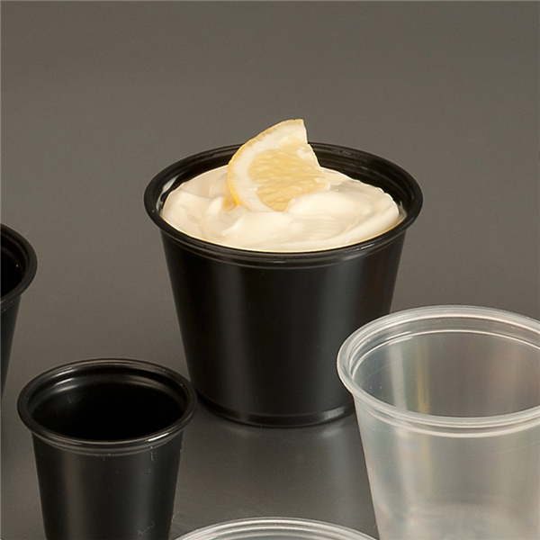 PETITS POTS MICRO-ONDABLES 120 ML Ø7,4x4,6 CM NOIR PP (2500 UNITÉ) - Garcia de Pou