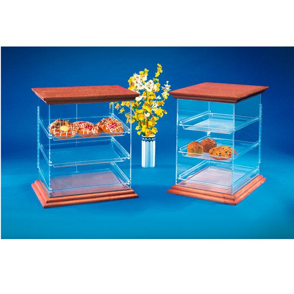 DISPLAY PÂTISSERIE - COUVERCLE BOIS  39x29,5x49 CM TRANSPARENT METACRYLATE (1 UNITÉ) - Garcia de Pou