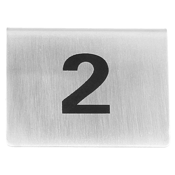 NUMÉROS DE TABLE DU 1 AU 25  5,2x4,2 CM ARGENTE INOX (1 UNITÉ) - Garcia de Pou