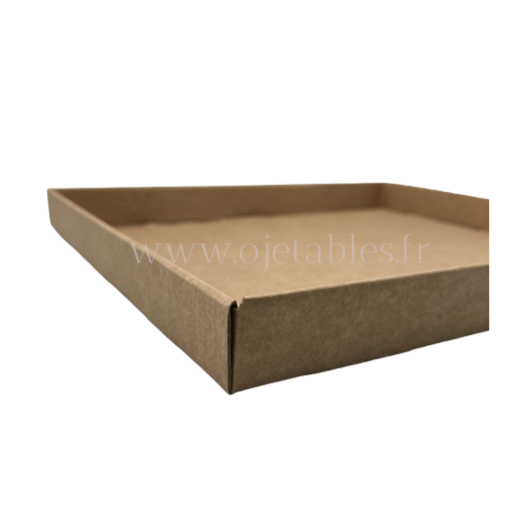 Plateau Repas Eco ravier bio 4 CUBIK blanc "AF" 