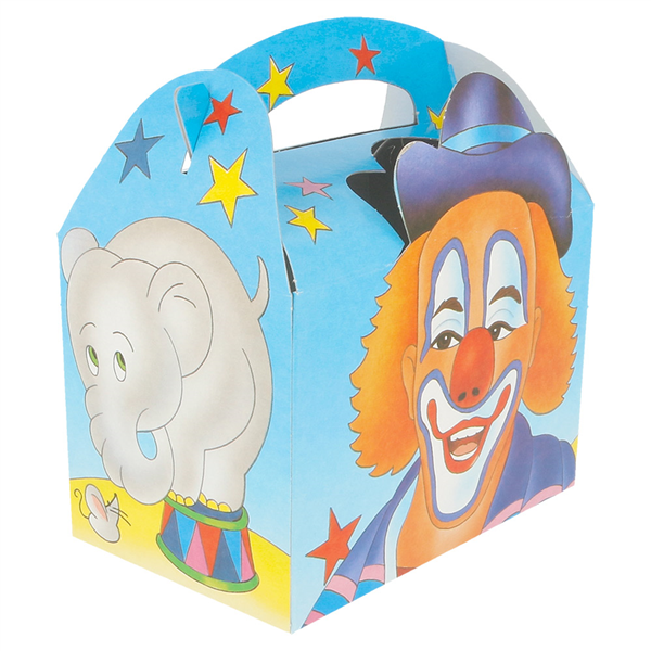 BOÎTES MENU ENFANT "CIRQUE"  320 G/M2 15,50x10,50x17,50 CM QUADRICHROMIE CARTON (300 UNITÉ) - Garcia de Pou