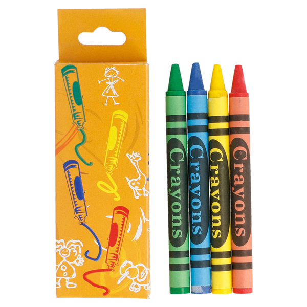 BOÎTES DE 4 CRAYONS DE COULEURS  9x3,4x1 CM ASSORTI CIRE (48 UNITÉ) - Garcia de Pou