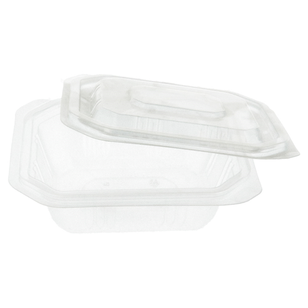 BARQUETTES + COUVERCLES MICRO-ONDABLES 250 ML 13,9x11,9x3 CM TRANSPARENT PP (600 UNITÉ) - Garcia de Pou