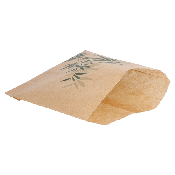 SACHET POUR FRITURES "FEEL GREEN" 34 G/M2 12x12 CM NATUREL PARCH.INGRAISSABLE (1000 UNITÉ) - Garcia de Pou