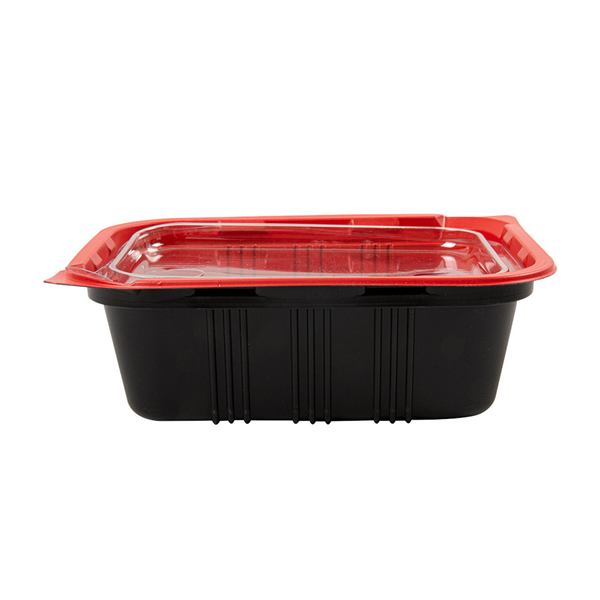 BARQUETTES MICRO-ONDABLES REPAS INDIVIDUEL  15,5x12x5,1 CM NOIR PP (400 UNITÉ) - Garcia de Pou