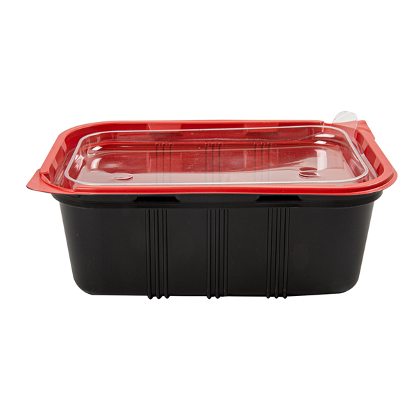 BARQUETTES MICRO-ONDABLES REPAS INDIVIDUEL  21,5x14,5x5 CM NOIR PP (400 UNITÉ) - Garcia de Pou