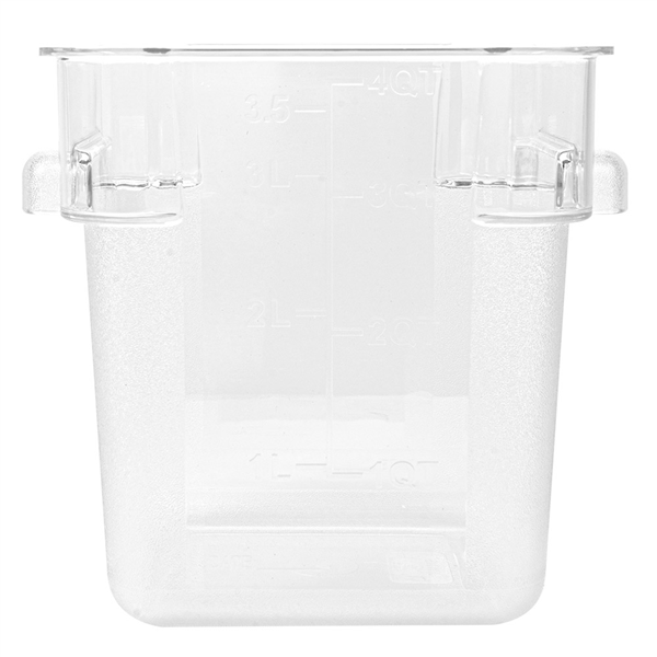 BAC ALIMENTAIRE 4 L 18x18x19 CM TRANSPARENT POLYCARBONATE (1 UNITÉ) - Garcia de Pou