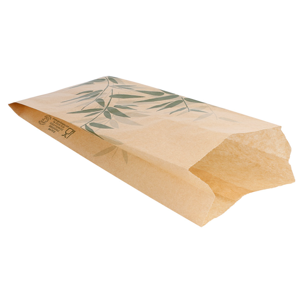 SACS SANDWICHS "FEEL GREEN" 34 G/M2 9+4x22 CM NATUREL PARCH.INGRAISSABLE (500 UNITÉ) - Garcia de Pou