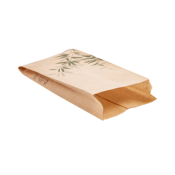 SACS SANDWICHS "FEEL GREEN" 34 G/M2 12+4x26 CM NATUREL PARCH.INGRAISSABLE (500 UNITÉ) - Garcia de Pou