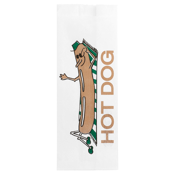 SACS "HOT DOG"  35 G/M2 7+5x18 CM BLANC PARCH.INGRAISSABLE (500 UNITÉ) - Garcia de Pou