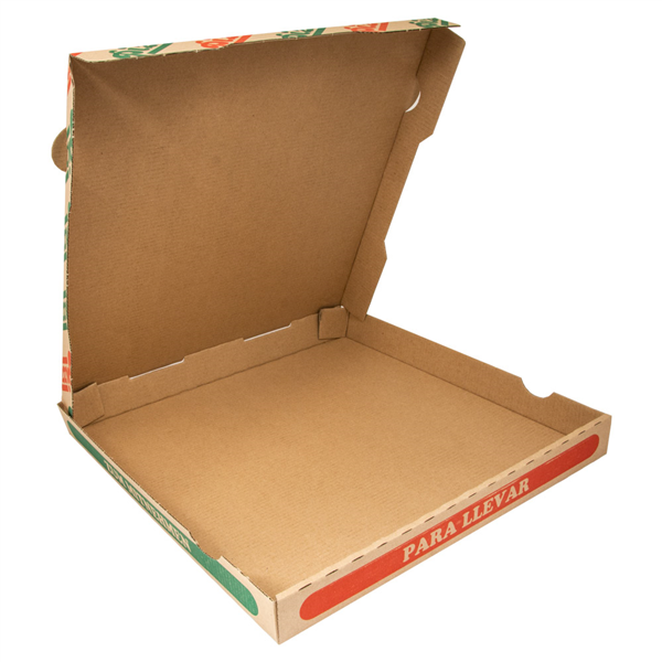 BOÎTES PIZZA MICROCANNELURE ÉCOLOGIQUES  350 G/M2 32x32x3,5 CM NATUREL CARTON (100 UNITÉ) - Garcia de Pou