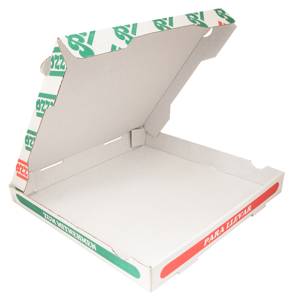 BOÎTES PIZZA MICROCANNELURE  348 G/M2 32x32x4 CM BLANC CARTON (100 UNITÉ) - Garcia de Pou