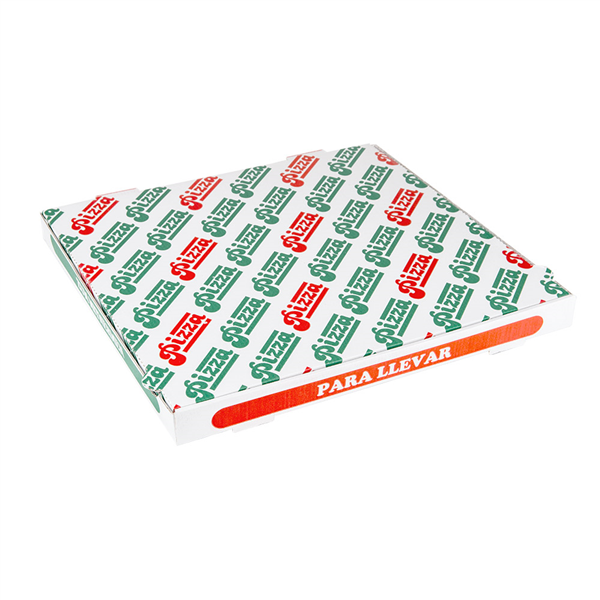 BOÎTES PIZZA MICROCANNELURE  348 G/M2 40x40x3,5 CM BLANC CARTON (100 UNITÉ) - Garcia de Pou