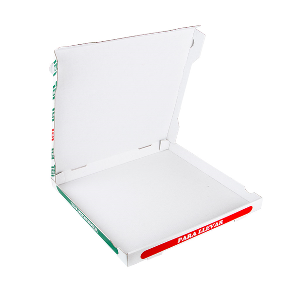 BOÎTES PIZZA MICROCANNELURE  348 G/M2 40x40x3,5 CM BLANC CARTON (100 UNITÉ) - Garcia de Pou