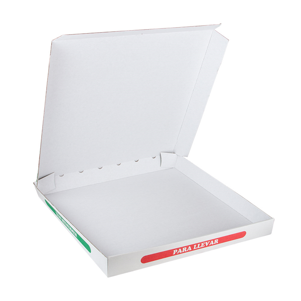 BOîTES PIZZA MICROCANNELURE  348 G/M2 46x46x5 CM BLANC CARTON (50 UNITÉ) - Garcia de Pou