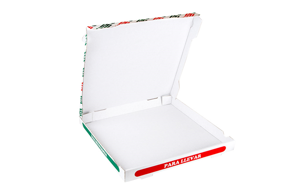 BOÎTES PIZZA MICROCANNELURE  348 G/M2 40x40x4 CM BLANC CARTON (100 UNITÉ) - Garcia de Pou