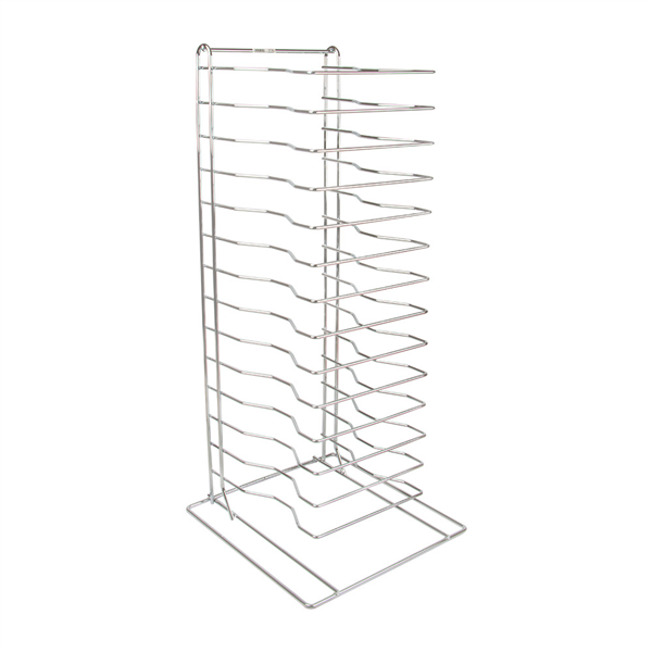 RACK À PIZZA 15 NIVEAUX  30,4x30,4x68 CM ARGENTE METAL (1 UNITÉ) - Garcia de Pou