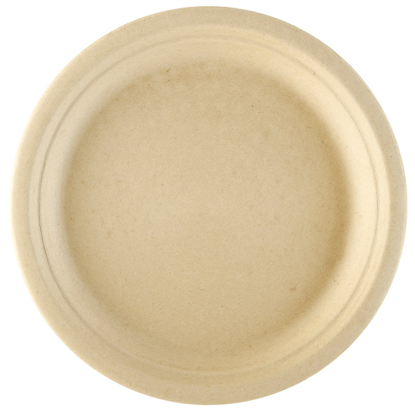 ASSIETTES BIONIC  Ø 23x2 CM NATUREL BAGASSE (130 UNITÉ)