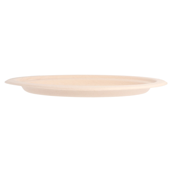 ASSIETTES OVALES "BIONIC"  26,3x19,9x2 CM NATUREL BAGASSE (800 UNITÉ) - Garcia de Pou