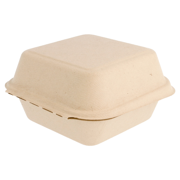 COQUILLES HAMBURGER "BIONIC" 450 ML 15,2x15x8,4 CM NATUREL BAGASSE (600 UNITÉ) - Garcia de Pou