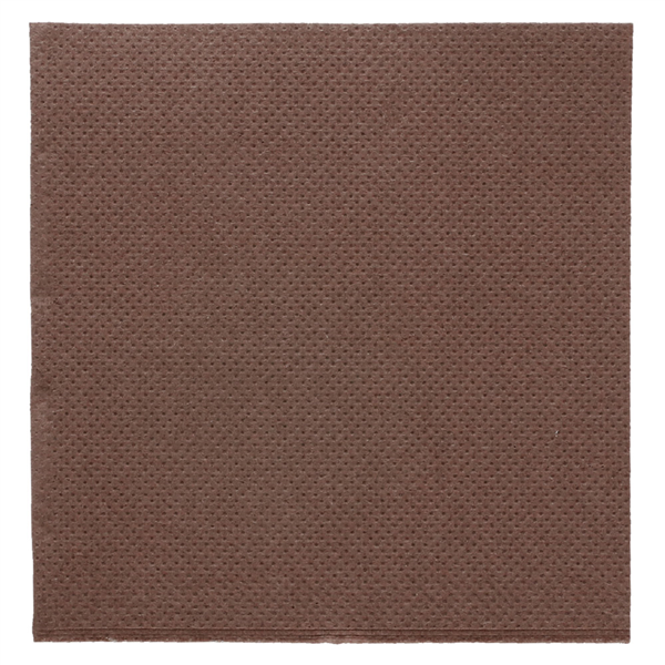 SERVIETTES ECOLABEL "DOUBLE POINT" 18 G/M2 20x20 CM CHOCOLAT OUATE (2400 UNITÉ) - Garcia de Pou