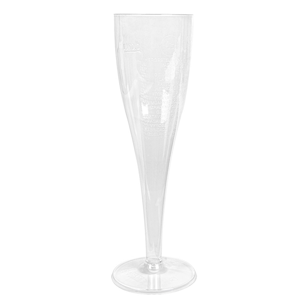 FLÛTES INJECTÉES "CHAMPAGNE" 125 ML Ø 4,9x20 CM TRANSPARENT CRISTAL PS (100 UNITÉ) - Garcia de Pou