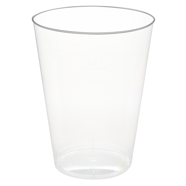 VERRES INJECTÉS 200 ML Ø 7,5/5,1x9,7 CM TRANSPARENT CRISTAL PS (1000 UNITÉ) - Garcia de Pou